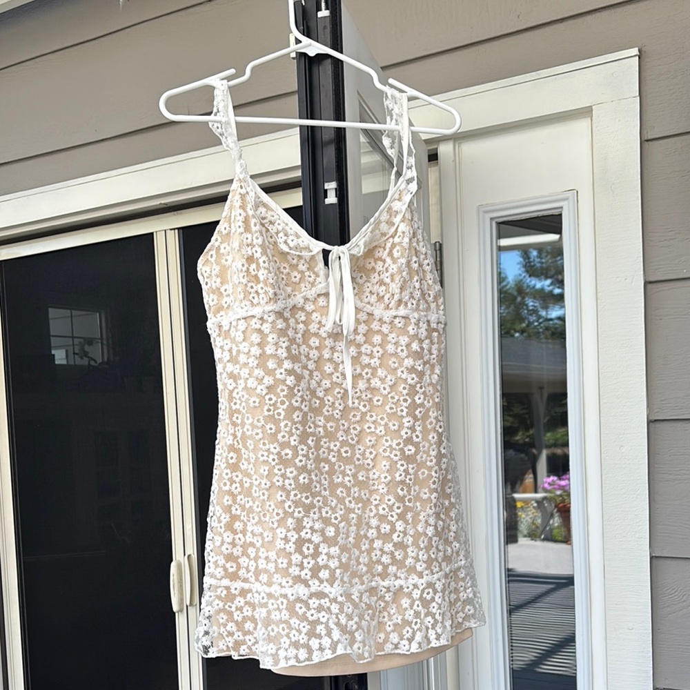 Floral Lace Trim dress